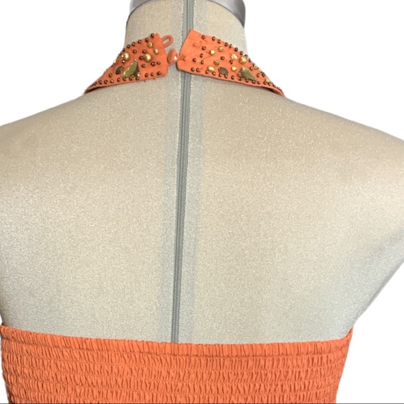 Arden B Orange Embellished Strapless Top Size XS - Picture 5 of 10